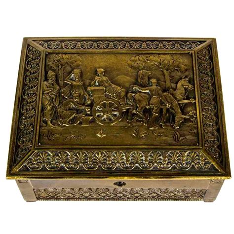 vintage metal work box made in germany|German Brass Box .